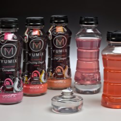 Yumix brand uses two compartment snap-fit PET package to launch disruptive cocktail brand